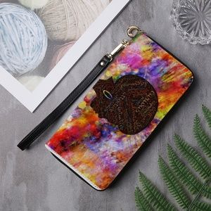 Multi-color Afro PU Leather Wallet / Long Clutch